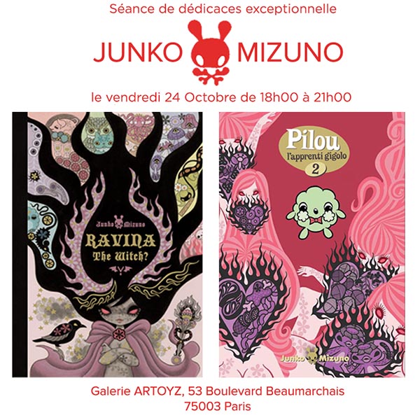 Junko Mizuno en dédicace à la boutique Artoyz le 24 Octobre 