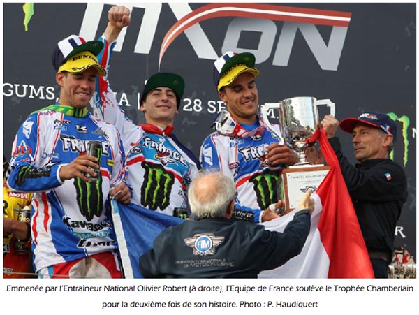 Motocross des Nations 2014 : l’Equipe de France triomphe