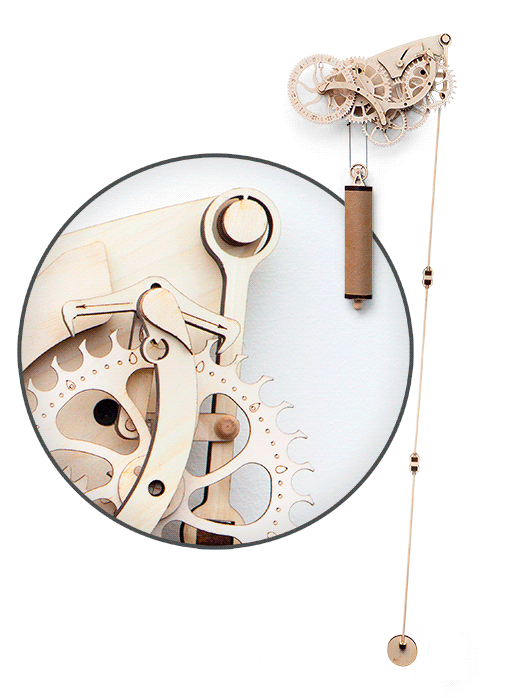 Wooden-Mechanical-Clock-Kit