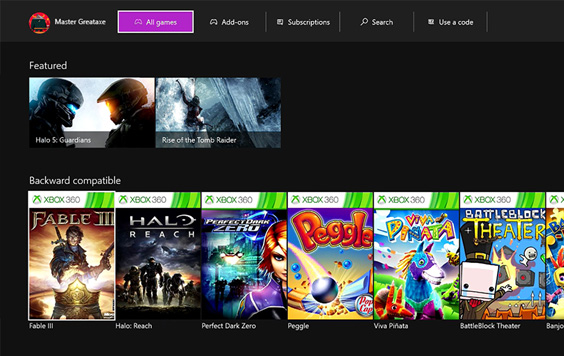 L'achat de jeux Xbox 360 disponible sur Xbox One en mars pour les membres Preview